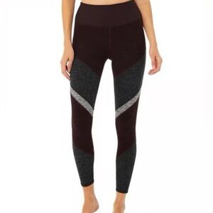 ALO Yoga Alosoft Sheila Leggings 24” - burgundy/gray